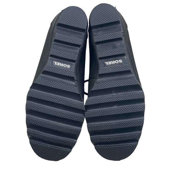 Sorel Women’s Conquest Black Leather Waterproof Wedge Bootie Size US 7.5 - Picture 9 of 10